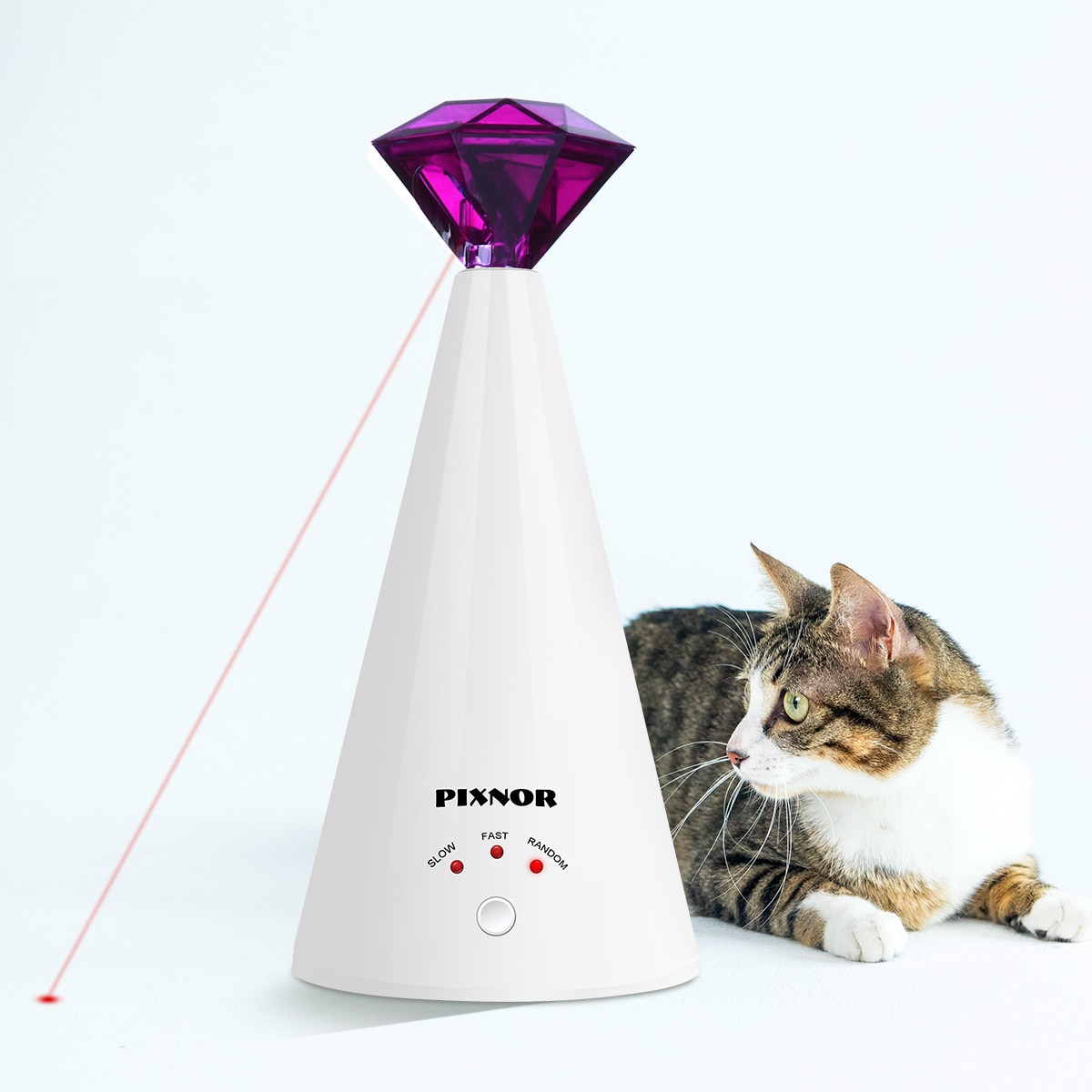 Diamond Laser Cat Toy Rotating Electric Interactive Pet Laser Pointer